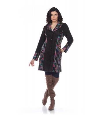 Lady's Knit Emb Sweater (KD2041)