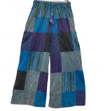 Cotton Multi Patch Purple lake Palazzo Pant D1021