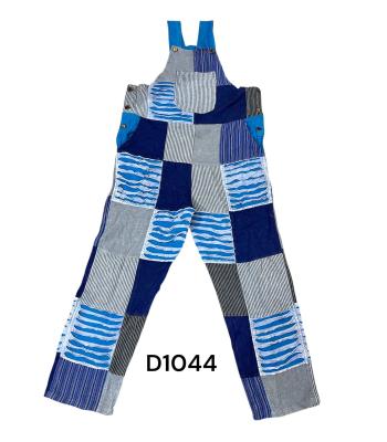 Cotton Razor Cut Blue Mountain Overall Jumpsuit D1044