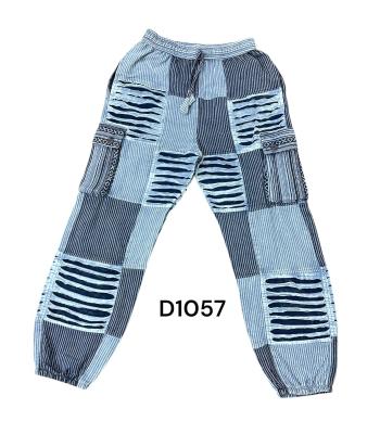 Cotton Multi Patch Razor Work Grey Line Express Pant D1057 