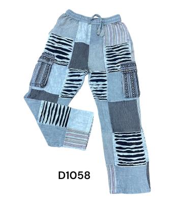 Cotton Razor Patchwork Multi Yoga Cargo Pant D1058 