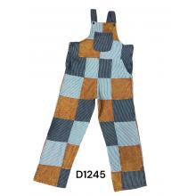 Cotton Multi Patchwork Mountain Jumpsuit Overall D1245
