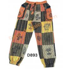 Cotton Multi Patch Block Print Festival Pant D893