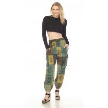 Cotton Multi Patch Box Pocket Block Print Yoga Pant D897