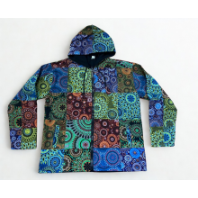 Cotton Multi Mandala Lining Chakra Zip Jacket DT108