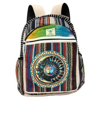 Cotton Hemp  Mandala Chakra Sun Moon Backpack FB263 