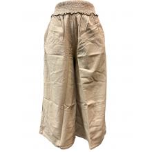 Cotton Enzyme Wash Palazzo Quarter Pant HF19