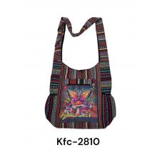 Cotton  Multi Color Side Pocket Butterfly Mushroom Bag KFC2810