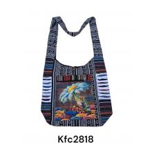 Cotton Multi Razor Patch Sun Flower With Peace Frog Bag KFC2818