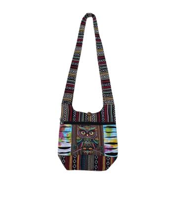 Cotton Razor Cut  King Owl Zip Mini Hobo Bag KFC2882