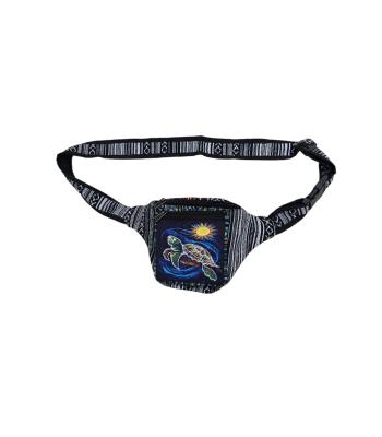 Cotton Multi Color Patchwork Sun Turtle Fanny Pack  KFC2896