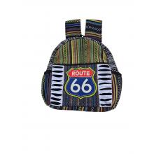 Cotton Patchwork Razor Cut Mini Rout 66 Backpack KFC2897