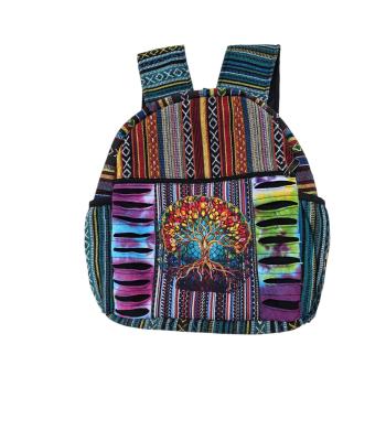 Cotton Multi Color Razor Cut Red Forest Mini Backpack KFC2898