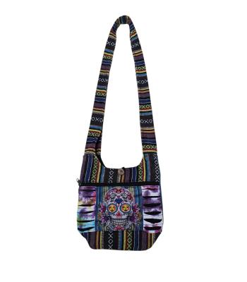 Cotton Multi Tie Dye Razor Patch Sugar Skull Mini Bag KFC2912