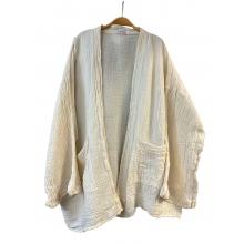 Cotton Open Front Pocket Cardigan KTK410