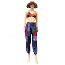 Rayon Blue Multi Patchwork Yoga Pant KTY509