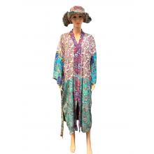 Multi Assorted Paisley Open front Long Cardigan MB22