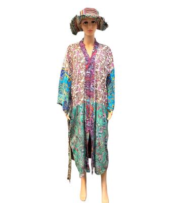 Multi Assorted Paisley Open front Long Cardigan MB22