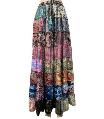 Silk Kasturi Tier Ombre Skirt MB23