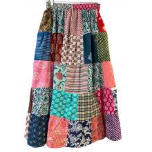 Cotton Multi Patch Long Festival Skirts MB29
