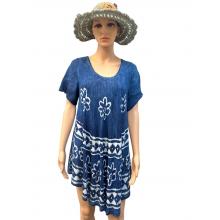 Floral Abstract Half Slv Tunic Dress MR76