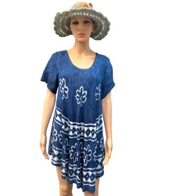 Floral Abstract Half Slv Tunic Dress MR76