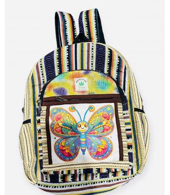 Cotton Hemp Himalayan Opera Angel Butterfly Backpack RIB24532