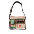 Cotton Multi Color Patch  Embroidery Outside Multi Pocket File Bag RIB24774