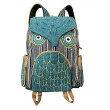 Cotton Emb Owl Backpack RIB24775