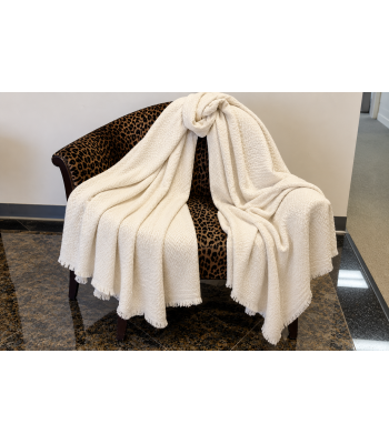 Exclusive Cashmere Throw Blanket PR2 Off White