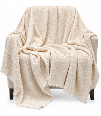 Exclusive Cashmere Throw Blanket PR2Beige