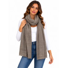 Exclusive Cashmere Natural Stole PR3 Dark Brown