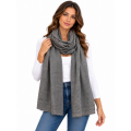 Exclusive Cashmere Natural Stole PR3 Dark Grey
