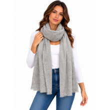 Exclusive Cashmere Natural Stole PR3 Light Grey