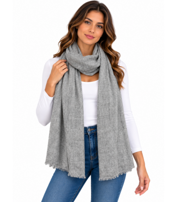 Exclusive Cashmere Natural Stole PR3Grey