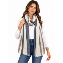 Exclusive Cashmere Natural Stole PR5 Blue White