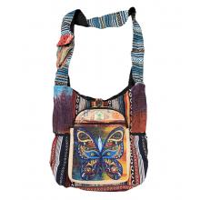 Hemp King Butterfly Two  Pocket  side Bag RIB2167