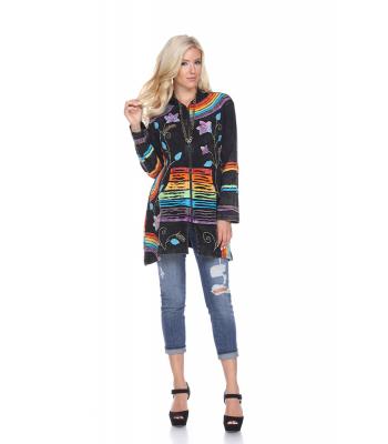 Hobo Gypsy Zip up coat Long Jacket RI1590