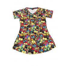 Butterfly V Neck Half Slv Top FC133A