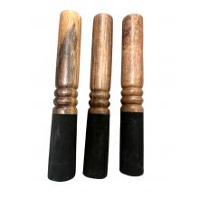 Suede-Wrapped Wooden Singing Bowls Stick  BH31