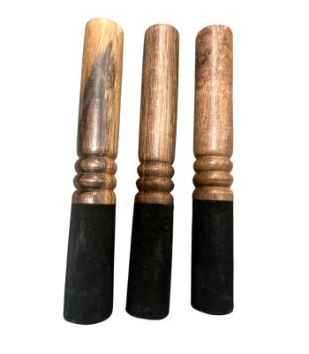 Suede-Wrapped Wooden Singing Bowls Stick  BH31
