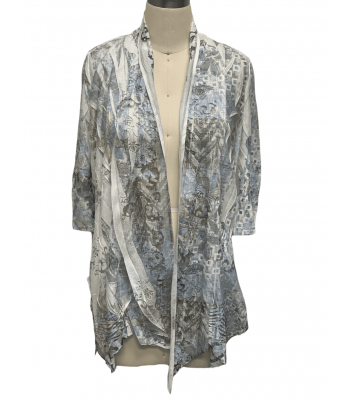 Silver Open Front Cardigan (KS2209)