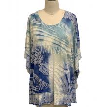 Women's Sea Blue  Poncho (KV2200)