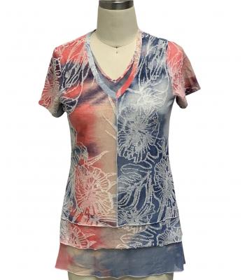Women's Half Sleeve V Neck Tops (KV2231)
