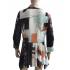 Women's  3/4 Slv B/W Multi Floral Button Down Cardigan Shirt (KBS24)