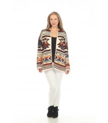 Women's Aztec  Kalika  short open front cardigan KN24725