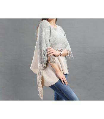 Women's Beige sleeve Poncho  (KY8008)