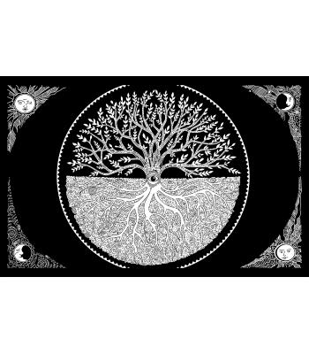 Sun Moon    B/W Tree of Life Tapestry B03/125