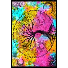Tie Die Tree of Life Sun moon Tapestry B1115