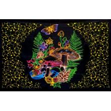 Cotton Jungle Mushroom Hand Brush Tapestry B23685